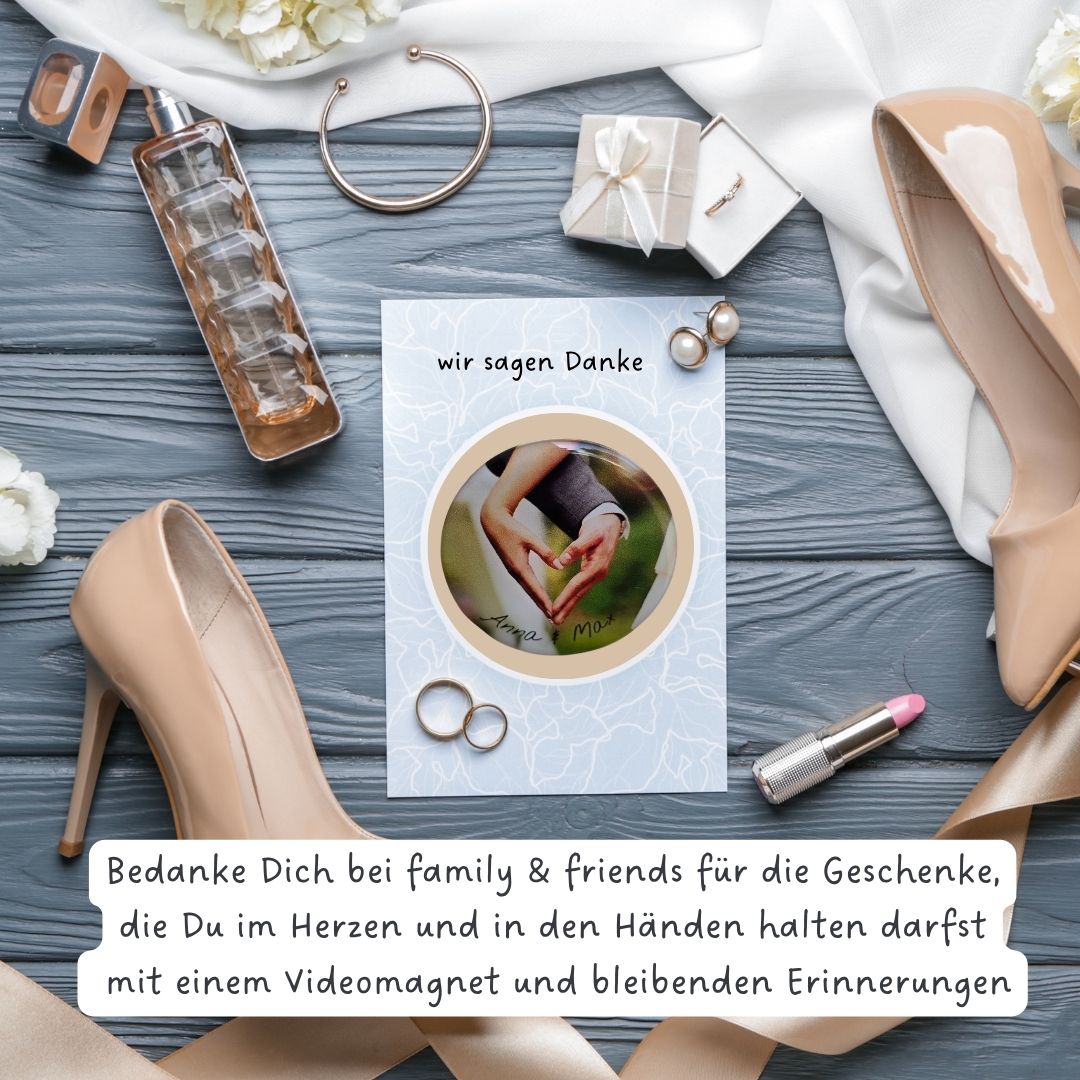 Videomagnete für Einladungs-und Dankeskarten oder Events